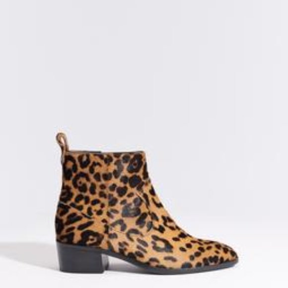 Veronica Beard Shoes - Veronica Beard Leopard Print Tanner Calf Booties
